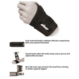  Zamst Light Support Elastic Wrist Band BLACK AM Health 