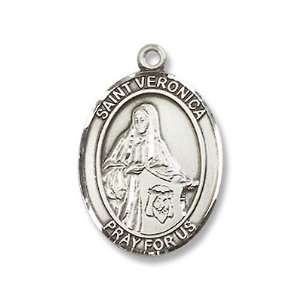  St. Veronica Sterling Silver Medal with 18 Sterling Chain 