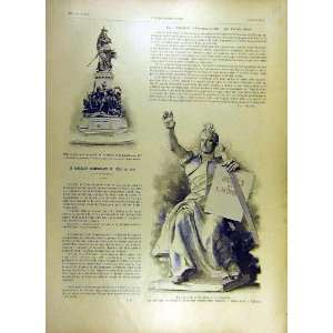   1893 Statue Republic Falguiere St Quentin French Print