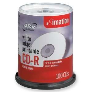 Imation 52x CD R Media. IMATION 100PK CDR 52X 700MB 80MIN SPINDLE WHT 