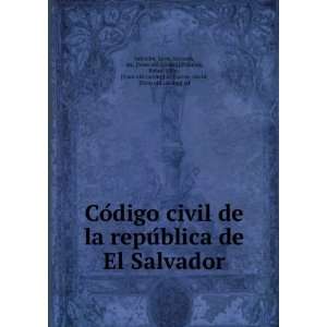  CoÌdigo civil de la repuÌblica de El Salvador statutes 