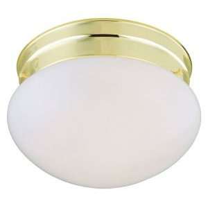   66483   1 Light Polished Brass Ceiling Flush Mount Light Fixture