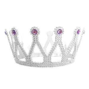 Royal Silver Queen Crown with Purple Jewels ~ Halloween Queen Costume 