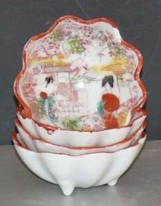 Japan Geisha Girl Mum Nippon Porcelain Dish Footed Bowl  