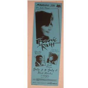  Bonnie Raitt Charles Brown Ruth Brown Poster Handbill 1995 