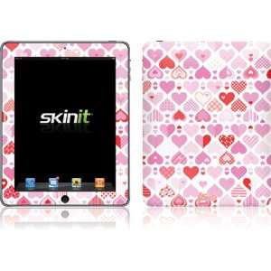  Skinit Pink Hearts for Days Vinyl Skin for Apple iPad 1 