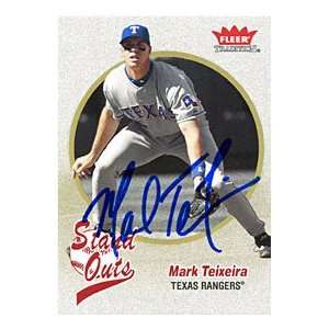 Mark Teixeira Autographed / Signed 2004 Fleer Card