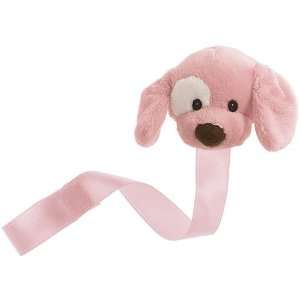  Spunky Puppy Pacifier Clip   Pink Baby