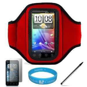  Red Moisture Resistant Neoprene Workout Armband for Sprint 
