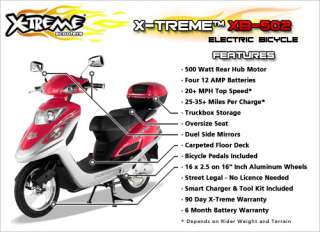 Treme XB 502 E Bike Pro (Moped Motorcycle Scooter) GREAT FOR 