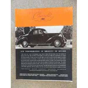  1935 Chevrolet,Vintage 30s full page print ad (the Master 