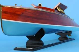 DIXIE II HYDROPLANE SPEED BOAT MODEL WOODEN SCALE HAND MADE NEW S/O 