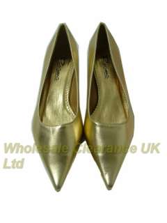 JOBLOT OF 10 WOMENS GOLD FORMAL ROAYENA SHOES  