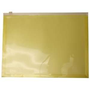  Letter Booklet (9 1/2 x 12 1/2) Yellow Plastic Zip Closure 