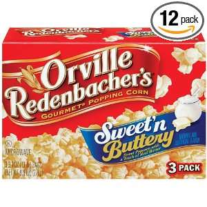 Orville Redenbachers Gourmet Microwavable Popcorn, Sweet & Buttery, 3 