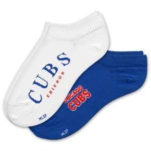    MLB Chicago Cubs Womens No Show Socks (2 Pack)