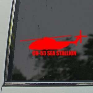  CH 53 SEA STALLION Red Decal Military Soldier Car Red 