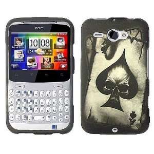  For At&t HTC Status Chacha Accessory   Black Spade Design 
