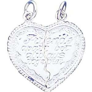    Sterling Silver Friends Always Together Charm & 18 Chain Jewelry