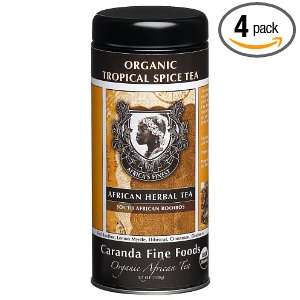   Organic Tropical Spice Tea (Caffeine Free), 3.5 Ounce Tins (Pack of 4