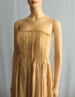 Haute Hippie Strapless Pleated Chiffon Dress M NWT $595 NoBELT  