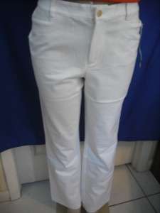 AUTHENTIC RALPH LAUREN CATLIN CLASSIC STRAIGHT LEG WOMEN WHITE PANTS 