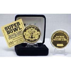  24kt Gold Super Bowl I flip coin