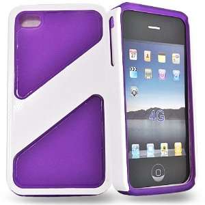  Mobile Palace   Purple / white hard case cover pouch for apple 