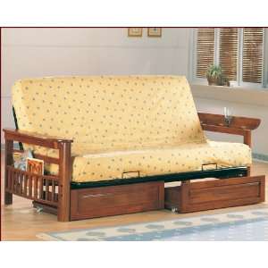  Coaster Furniture Futon Frame with Flip Up Arms in Oak 