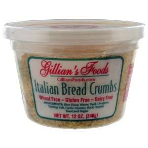 Gillians Food, Italian Bread Crumbs, 12/12 Oz  Grocery 