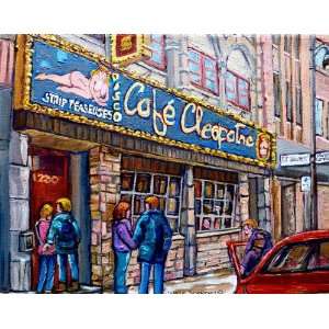 Poster Print Carole Spandau   24x32 inches   CAFE CLEOPATRA MONTREAL