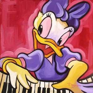   Duck Daisy Jazz Disney Fine Art Giclee by Tim Rogerson