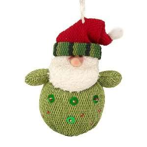  Red And Green Roly Poly Santa Claus Christmas Ornament 6 