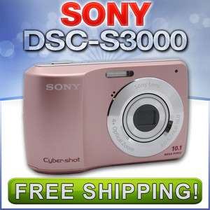 Sony Cyber shot S3000 10.1 Mega Pixel S Series 4x Optical Zoom (Pink 