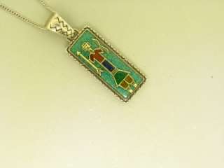 Signed Carolyn Pollack Relios STERLING SILVER TURQUOISE PENDANT 