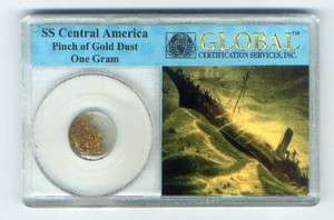 CENTRAL AMERICA SHIPWRECK GENUINE ONE GRAM PINCH of GOLD DUST 