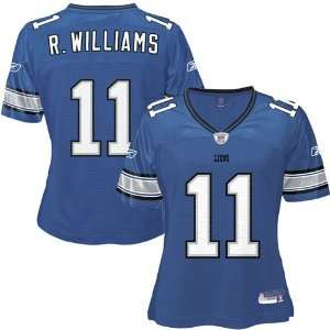  Reebok NFL Equipment Detroit Lions #11 Roy Williams Blue 