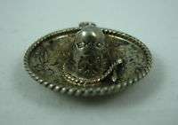Vintage Mexico Sterling Silver Sombrero Charm  