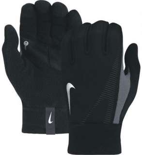 Brand New Nike Mens Thermal Running Fleece Gloves in Black/Grey Sizes 