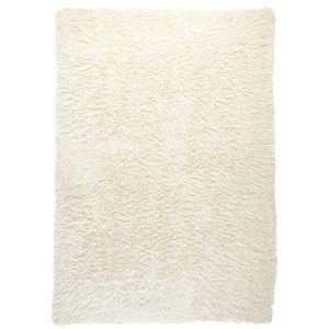  Poise Collection Contemporary White Shag Hand Woven Wool 