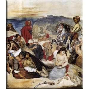 The Massacre of Chios 26x30 Streched Canvas Art by Delacroix, Eugene