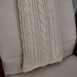  Sanford Design C100N Cotton Cable Throw in Natural