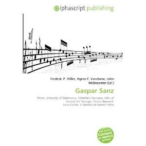  Gaspar Sanz (9786134109628) Books