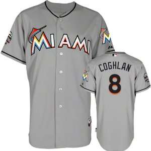  Chris Coghlan Jersey Miami Marlins #8 Road Grey Authentic 