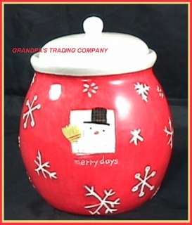 Hallmark MERRY DAYS Cookie Jar Snowman NEW Christmas CJ  