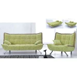 Sofabed Microfiber and Chrome Legs 