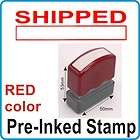 SHIPPED Rubber Stamp Self Inking RED ink color Pre Inked convenient 