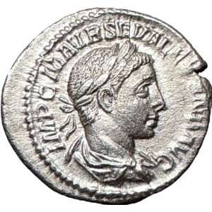 Severus Alexander 223AD Rare Ancient Silver Roman Coin SALUS Health 