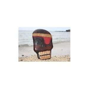   HOLY SKULLY PIRATE HEAD WALL PLAQUE 12   PIRATE DECOR