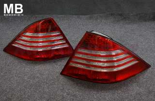 Mercedes Benz W220 Tail Light 01 05 Red Chrome Clear  
